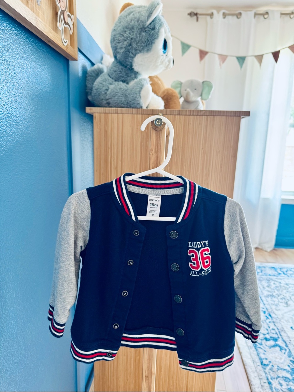 Carter’s  sports / Varsity Jacket with Red Trim